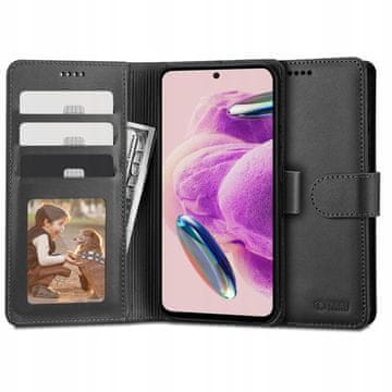 Tech-protect Wallet preklopna maska za Xiaomi Redmi Note 12S, crno