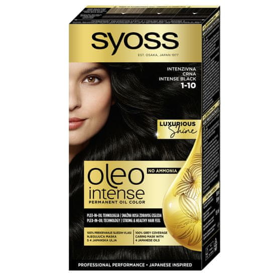 Syoss Oleo Intense boja za kosu, 1-10 intenzivna crna