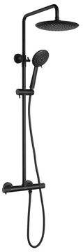 SAPHO SOLARIS termostatski tuš stup, crna mat, industrijski dizajn