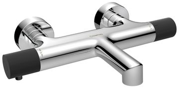 SAPHO SOLARIS Zidna Termostatska Baterija za Kadu, Krom/Crna Mat