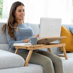 InnovaGoods Pomoćni Sklopivi Stol od Bambusa Lapwood 