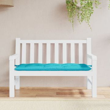 Vidaxl Jastuk za vrtnu klupu, tirkizna, 120x50x7 cm, tkanina