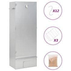 Vidaxl Pećnica s pušnicom i drvenom sječkom 44,5 x 29 x 110 cm čelična