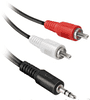 Ekon audio kabel, 3,5 mm, 2 RCA, crni (ECAJACK2RCA18MMK)