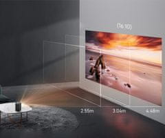 Byintek P20 prijenosni mini projektor, 280 ANSI lumnov, Android, Wi-Fi, Bluetooth 5.0, 1080p