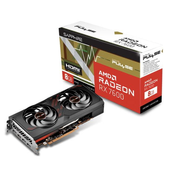 Sapphire Pulse AMD Radeon RX 7600 8GB grafička kartica, 8 GB GDDR6 (11324-01-20G)