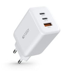 Tech-protect Multi Port punjač USB / 2x USB-C QC 65W, bijela