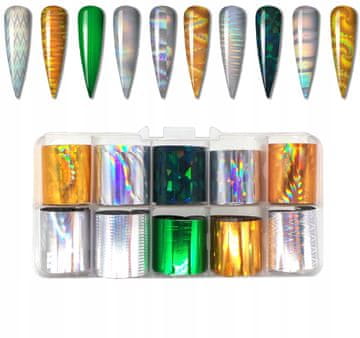 10x HOLOGRAFSKE FOLIJE ZA PRIJENOS 10x2,5 cm