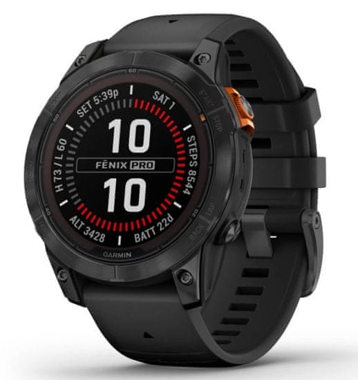 Garmin fenix 7 Pro, Solar line, 47 mm, sivi model s crnim remenom (010-02777-01)