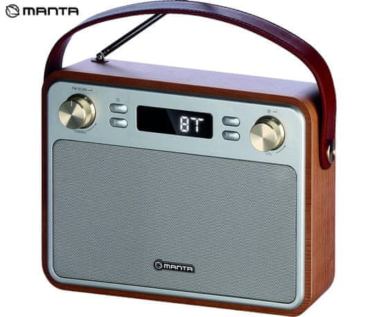 Manta RDI915X Capri, Retro, Radio FM, Bluetooth, punjiva baterija