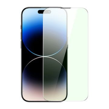 BASEUS Kaljeno staklo za iPhone 14 Pro Max cijeli ekran 0,3 mm protiv plavog svjetla