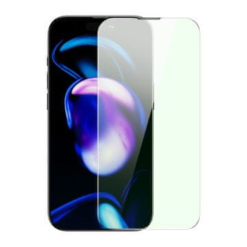 BASEUS Kaljeno staklo za iPhone 14 Pro cijeli ekran 0,3 mm protiv plavog svjetla