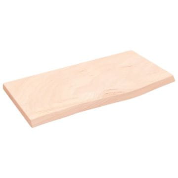 Vidaxl Kupaonska radna ploča 60x30x(2-4) cm netretirano masivno drvo