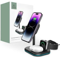 Tech-protect A27 MagSafe bežični punjač za telefon / Apple Watch / Airpods, crno