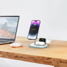 Tech-protect A27 MagSafe bežični punjač za telefon / Apple Watch / Airpods, bijela