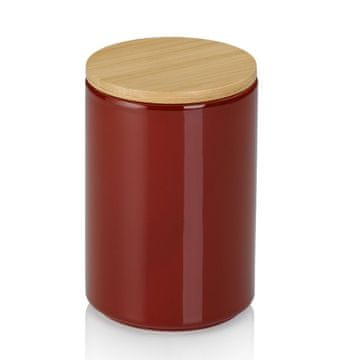 Kela Kuhinjska posuda, keramička/bambus, 0,7 l, promjer 10 x 15 cm, crvena Cady /