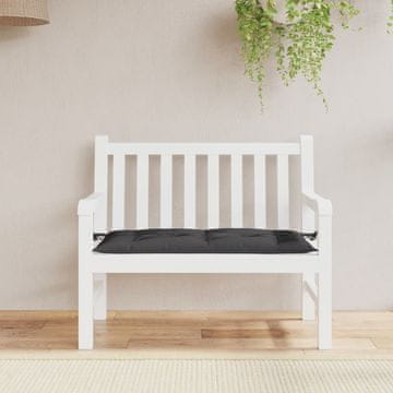 Vidaxl Jastuk za vrtnu klupu, crni, 110x50x7 cm, tkanina