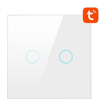 Avatto Pametni prekidač za svjetlo WiFi Avatto TS02-EU-W2 2-smjerni TUYA (bijeli)