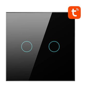 Avatto Pametni prekidač za svjetlo WiFi Avatto TS02-EU-B2 2-smjerni (crni)