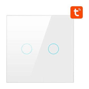 Avatto Pametni prekidač za svjetlo ZigBee Avatto ZTS02-EU-W2 2-smjerni TUYA (bijeli)
