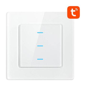 Avatto Pametni prekidač za svjetlo WiFi Avatto N-TS10-W3 3-smjerni TUYA (bijeli)