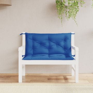 Vidaxl Jastuci za vrtnu klupu, 2 kom, kobaltno plava, 100x50x7 cm