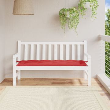 Vidaxl Jastuk za vrtnu klupu, crveni, 150x50x7 cm, tkanina