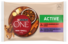 Purina ONE MINI/SMALL Active mokra hrana za aktivne odrasle pse do 10 kg, 48 x 85 g