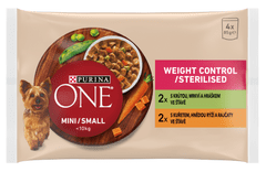 Purina ONE MINI/SMALL mokra hrana za manje aktivne, prekomjerno tjelesno težine ili sterilizirane pse do 10 kg, 48 x 85 g