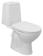 AQUALINE AQUALINE WC Kombinacija, Dvostruko Tipkalo, 3/6 l, Stražnji Odvod, Bijela, Keramika