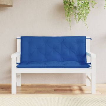 Vidaxl Jastuci za vrtnu klupu, set od 2, plavi, oxfordska tkanina