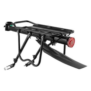 ROCKBROS Stražnji nosač za bicikl s blatobranom i reflektorom Rockbros HJ1008-1 (crni)