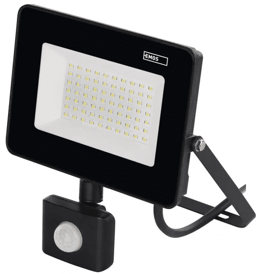 EMOS ZS2342 LED reflektor SIMPO PIR 50W, crni, neutralno bijeli