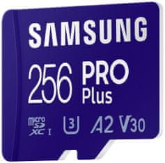 Samsung PRO Plus microSDXC memorijska kartica, 256 GB + čitač kartica