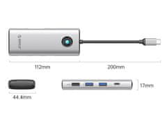 Orico PW11-8PC-GY-EP priključna stanica, 8 u 1, USB-C