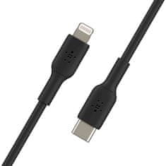 Belkin Boost podatkovni kabel, USB-C na Lightning, crni (CAA003bt1MBK)