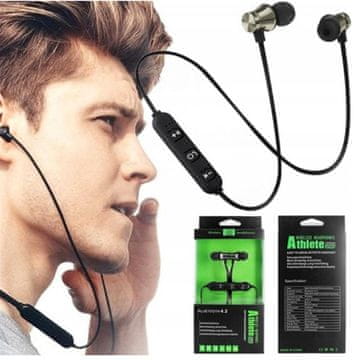 hurtnet Magnetske bluetooth 4.2 bežične sportske slušalice + mikrofon