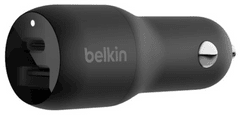 Belkin USB-A-C auto punjač, 37 W (CCB004btBK)