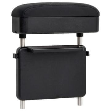 Vidaxl Univerzalni naslon za ruke za automobil, crni, 23x8x(30-38) cm