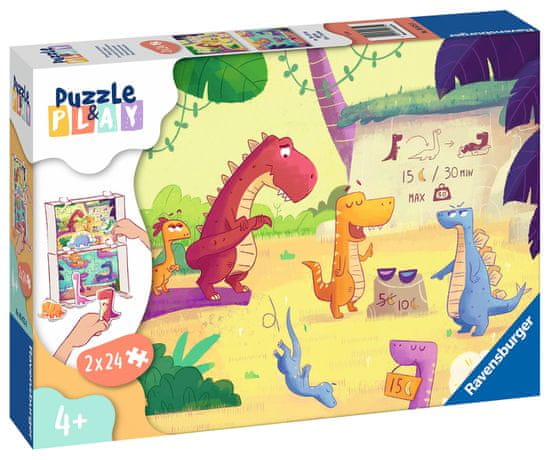 Ravensburger Puzzle & Play Dinosaur slagalica, 2x24 dijela