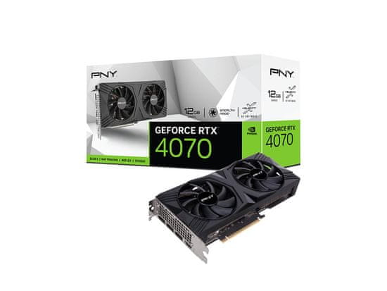 PNY GeForce RTX 4070 Verto Dual grafička kartica, 12 GB GDDR6X (VCG407012DFXPB1)