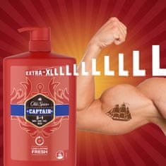 Old Spice Captain 3-u-1 gel za tuširanje i šampon za muškarce, 1000 mL, dugotrajna svježina