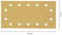 BOSCH Professional EXPERT C470 brusni papir s 14 rupa za ekscentrične brusilice, 115 x 230 mm, G 180, 50 komada (2608900947)