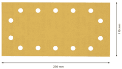 BOSCH Professional EXPERT C470 brusni papir s 14 rupa za ekscentrične brusilice, 115 x 230 mm, G 240, 50 komada (2608900948)