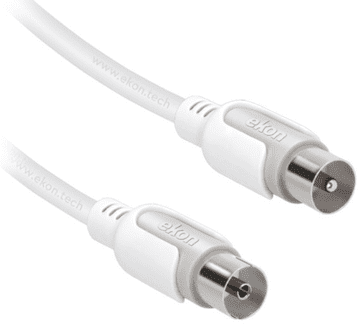 SBS Ekon antenski kabel, M/Ž, adapter, 75dB, 3m, bijela