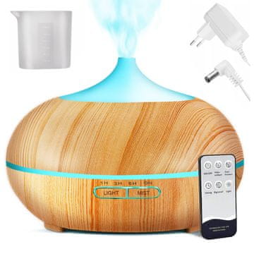 Verkgroup LED RGB ovlaživač zraka difuzor 300ml isparivač + daljinski svijetlosmeđi
