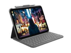 Logitech Slim Folio za iPad (10. Gen) poklopac s tipkovnicom, HRV gravura, siva (TABLOR080)