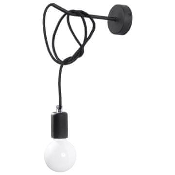 Sollux EDISON crna zidna lampa