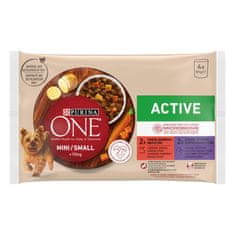 Purina ONE MINI/SMALL Active mokra hrana za aktivne odrasle pse do 10 kg, 48 x 85 g
