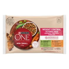 Purina ONE MINI/SMALL mokra hrana za manje aktivne, prekomjerno tjelesno težine ili sterilizirane pse do 10 kg, 48 x 85 g